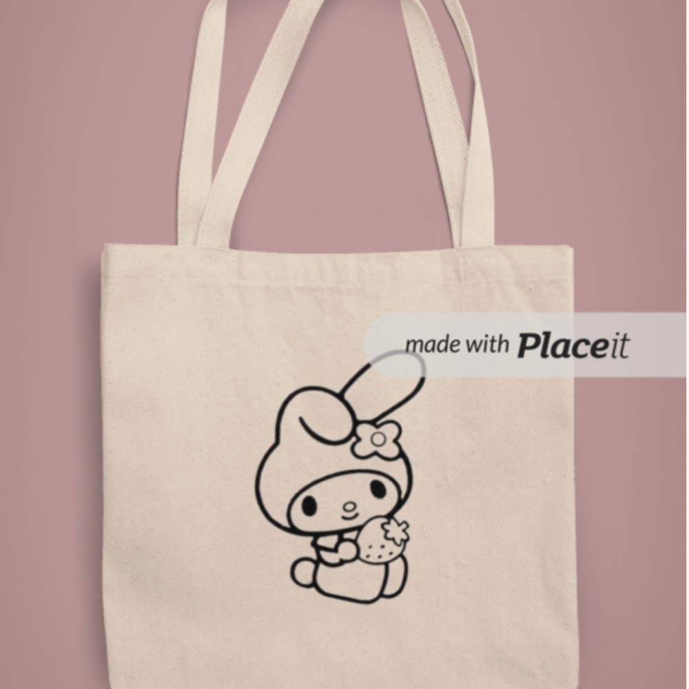 Sanrio embroidered tote bag